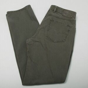 GARDEUR Men's Nigel 1 Olive Green Cotton Blend Straight Leg Pants Size 35/34